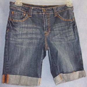 Faded Glory Jean Shorts Cuff Sz 8